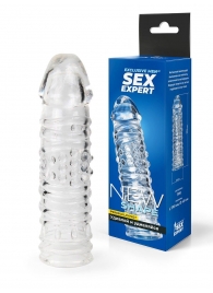 Прозрачная закрытая насадка на пенис - 17 см. - Sex Expert - в Махачкале купить с доставкой
