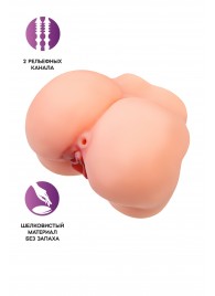 Реалистичный мастурбатор в форме попки с 2 любовными входами - No Name - в Махачкале купить с доставкой