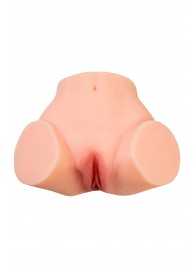 Телесный реалистичный мастурбатор-полуторс с 2 любовными входами - No Name - в Махачкале купить с доставкой