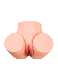 Телесный мастурбатор в форме попки с 2 любовными входами - No Name - в Махачкале купить с доставкой