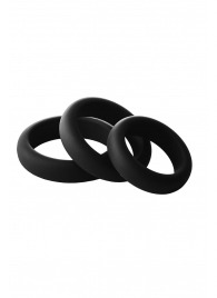 Набор из 3 черных эрекционных колец Smooth Silicone Cockring Pack - Dream Toys - в Махачкале купить с доставкой