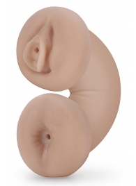 Телесный люминесцентный двусторонний мастурбатор Tasha - Blush Novelties - в Махачкале купить с доставкой