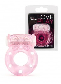 Розовое эрекционное виброкольцо с бабочкой - 1137 - в Махачкале купить с доставкой