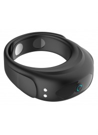 Черное эрекционное виброкольцо на ремешках - Boys of Toys - в Махачкале купить с доставкой