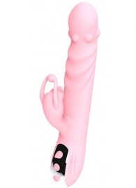 Розовый вибратор-кролик Ava - 21,9 см. - Boys of Toys