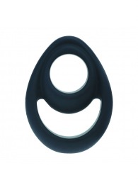 Черное эрекционное кольцо Double Ergo Silicone Cockring - Shots Media BV - в Махачкале купить с доставкой