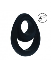 Черное эрекционное кольцо Double Ergo Silicone Cockring - Shots Media BV - в Махачкале купить с доставкой