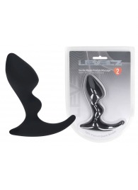 Черная анальная пробка для массажа простаты Double Ripple Silicone Prostate Massager - Shots Media BV - в Махачкале купить с доставкой