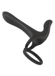 Черная насадка на член с вибрацией Couple’s Vibrator - Orion - в Махачкале купить с доставкой