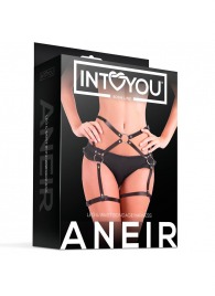 Черные стрепы на бёдра Aneir - Intoyou - купить с доставкой в Махачкале