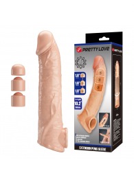 Телесный фаллоудлинитель с подхватом мошонки Silas - 26 см. - Baile - в Махачкале купить с доставкой