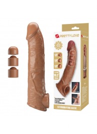 Карамельный фаллоудлинитель с подхватом мошонки Silas - 26 см. - Baile - в Махачкале купить с доставкой