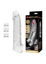 Прозрачный фаллоудлинитель с подхватом мошонки Silas - 26 см. - Baile - в Махачкале купить с доставкой