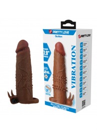 Коричневая насадка на пенис Quillon - 20 см. - Baile - в Махачкале купить с доставкой