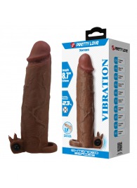 Коричневая насадка на пенис Xerxes - 22 см. - Baile - в Махачкале купить с доставкой