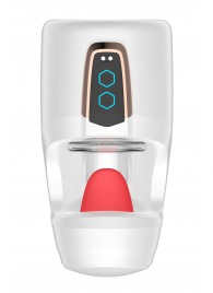 Белый мастурбатор с язычком и возвратно-поступательными движениями - Secwell - в Махачкале купить с доставкой