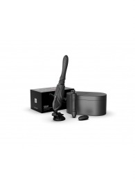 Черная секс-машина с функцией нагрева, насадками и присоской Sesh - Zalo - купить с доставкой в Махачкале