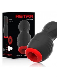 Черно-красный мастурбатор с вибрацией и всасыванием - JAMYJOB - в Махачкале купить с доставкой