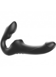 Черный безремневой страпон с 3 моторами - Ibiza - купить с доставкой в Махачкале