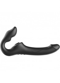 Черный безремневой страпон с 3 моторами - Ibiza - купить с доставкой в Махачкале