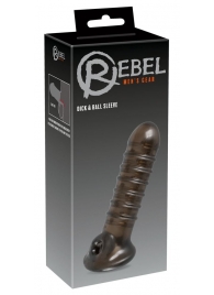 Насадка на пенис Rebel smoke с рёбрышками и отверстием под мошонку - Orion - в Махачкале купить с доставкой