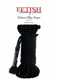 Черная веревка для фиксации Deluxe Silky Rope - 9,75 м. - Pipedream - купить с доставкой в Махачкале