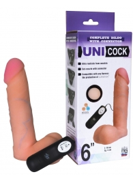Фаллическая насадка Харнесс UNICOCK 6  с вибрацией - 18 см. - LOVETOY (А-Полимер) - купить с доставкой в Махачкале