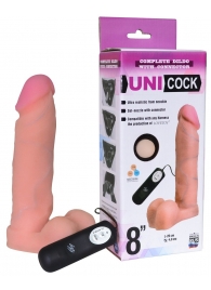 Фаллическая насадка Харнесс UNICOCK 8  с вибрацией - 20 см. - LOVETOY (А-Полимер) - купить с доставкой в Махачкале