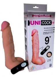 Фаллическая насадка Харнесс UNICOCK 9  с вибрацией - 24 см. - LOVETOY (А-Полимер) - купить с доставкой в Махачкале