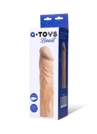 Насадка с ярко выраженной головкой и рельефным стволом - 19 см. - A-toys - в Махачкале купить с доставкой