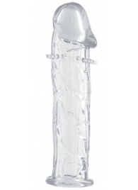 Гладкая прозрачная насадка с усиками под головкой - 12,5 см. - Toyfa Basic - в Махачкале купить с доставкой
