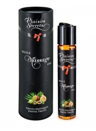 Массажное масло с ароматом экзотических фруктов Huile de Massage Gourmande Fruits Exotiques - 59 мл. - Plaisir Secret - купить с доставкой в Махачкале