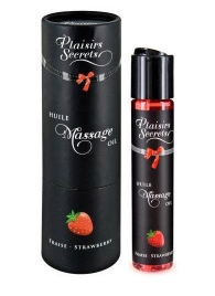 Массажное масло с ароматом клубники Huile de Massage Gourmande Fraise des Bois - 59 мл. - Plaisir Secret - купить с доставкой в Махачкале
