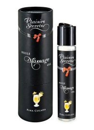 Массажное масло с ароматом пина колады Huile de Massage Gourmande Pina Colada - 59 мл. - Plaisir Secret - купить с доставкой в Махачкале