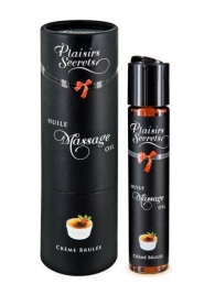 Массажное масло с ароматом крем брюле Huile de Massage Gourmande Creme Brulée - 59 мл. - Plaisir Secret - купить с доставкой в Махачкале