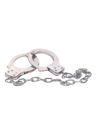 Наручники из металла с длинной цепочкой CHROME HANDCUFFS METAL HANDCUFFS W. KEY - NMC - купить с доставкой в Махачкале