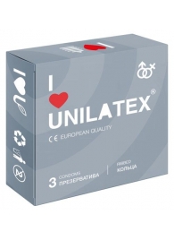 Презервативы с рёбрами Unilatex Ribbed - 3 шт. - Unilatex - купить с доставкой в Махачкале