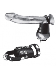 Кольцо на член и мошонку Cock Ring With 2  Ball Stretcher And Optional Weight Ring - BlueLine - в Махачкале купить с доставкой