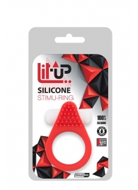 Красное эрекционное кольцо LIT-UP SILICONE STIMU RING 1 RED - Dream Toys - в Махачкале купить с доставкой