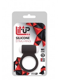 Чёрное эрекционное виброкольцо LIT-UP SILICONE STIMU RING 3 BLACK - Dream Toys - в Махачкале купить с доставкой