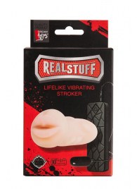 Мастурбатор-ротик с вибрацией REALSTUFF VIBRATING MASTURBATOR MOUTH - Dream Toys - в Махачкале купить с доставкой