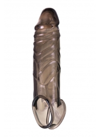 Дымчатая фаллическая насадка с подхватом и закрытой головкой - 16,2 см. - ToyFa - в Махачкале купить с доставкой