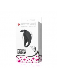 Чёрное эрекционное кольцо с вибрацией Rabbit Vibrator - Baile - в Махачкале купить с доставкой