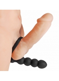 Насадка для двойного проникновения Double Fun Cock Ring with Double Penetration Vibe - XR Brands - в Махачкале купить с доставкой