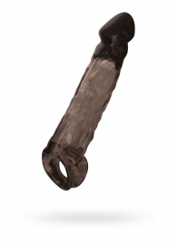 Чёрная насадка на пенис Tс подхватом - 19,5 см. - ToyFa - в Махачкале купить с доставкой