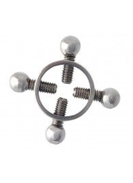 Серебристые зажимы для сосков на винтах - ToyFa - купить с доставкой в Махачкале