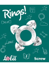 Прозрачное эрекционное кольцо Rings Screw - Lola Games - в Махачкале купить с доставкой