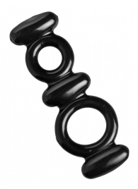 Двойное эрекционное кольцо Dual Stretch To Fit Cock and Ball Ring - XR Brands - в Махачкале купить с доставкой