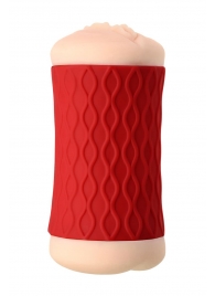 Двухсторонний мастурбатор JOS  NADIN в красном цилиндре - JOS - в Махачкале купить с доставкой