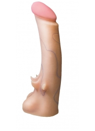 Телесная насадка REAL Standard с усиками на основании - 19 см. - LOVETOY (А-Полимер) - купить с доставкой в Махачкале